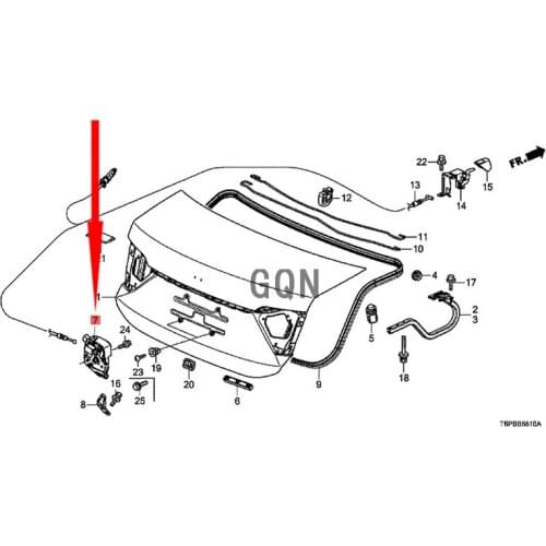 Luggage lock machine 2015-Hon daC RI DE RT LXL tailgate door lock assembly fuel tank lid lock lock driver