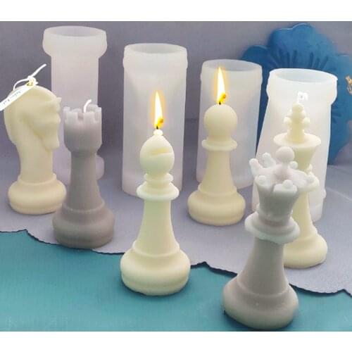 3D Chess Shape Silicone Mold for Candle Making
