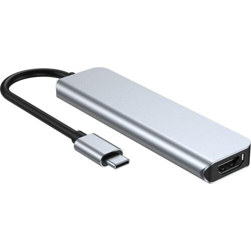 5 in1 Type C Adapter HUB Docking Station HD PD Card Reader Audio For MacBook Phone Ipad Plugable Multi-interface Hdmi Type C