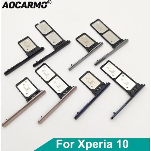 Dower Me Single Dual SIM Card Holder Reader Sim Tray Slot With Cover For Sony Xperia 10 I3113 I3123 I4113