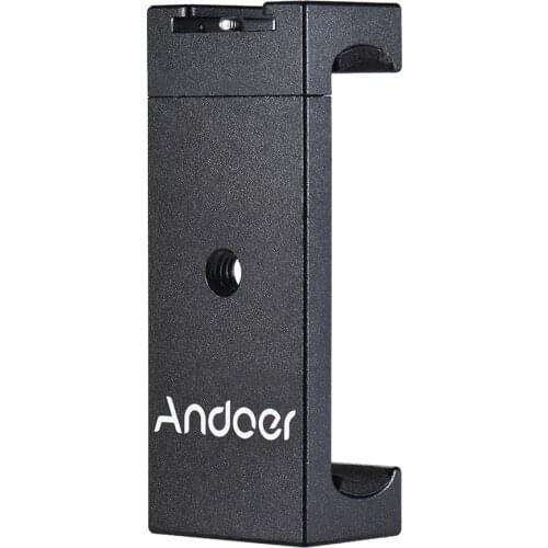 Andoer Phone Holder Phone Tripod Mount Adapter Bracket Holder Clip for iPhone X 8 7 6s 6 plus for Samsung Sony Smartphone