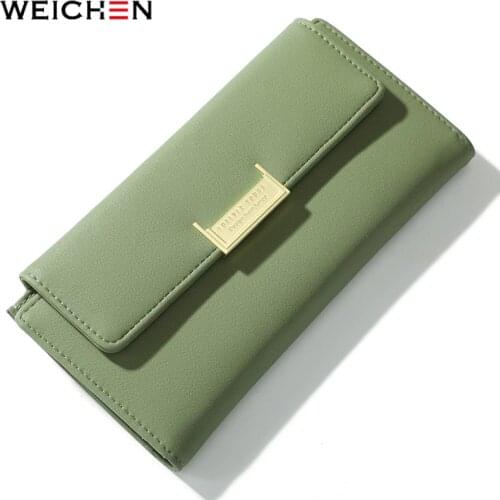 WEICHEN Many Departments Women Wallet Long High Quality Female Wallets Clutch Zipper Pocket Card Holder Ladies Purse Carteras