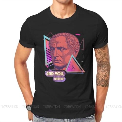 Ancient Rome 100% Cotton TShirts Julius Caesar Retro Betrayal Print Homme T Shirt Funny Tops 6XL