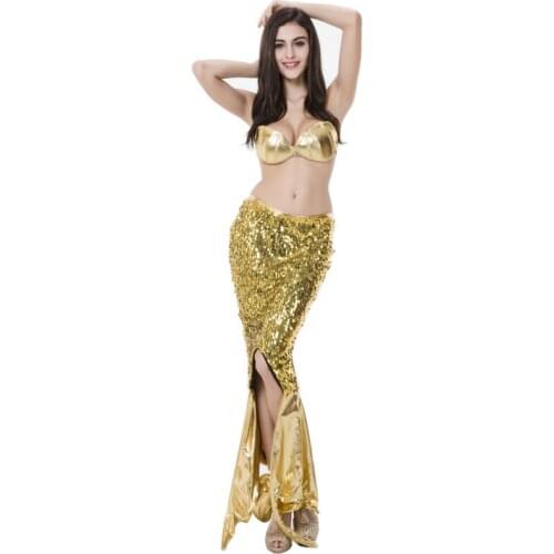 Fantasia Sexy Little Mermaid Costume Adults Women Halloween Princess Mermaid Tail + Bra Cosplay Sets