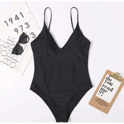 Swimsuit 2021 Bikini Sexy Women Swimwear Deep V Neck Female Monokini Bathing Suit Beachwear Swimwear Bathing Swimming XL
