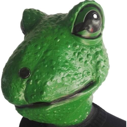 Big Eyes Frog Latex Mask Halloween Fancy Dress Party Costume Props Cosplay Realistic Animal Headgear