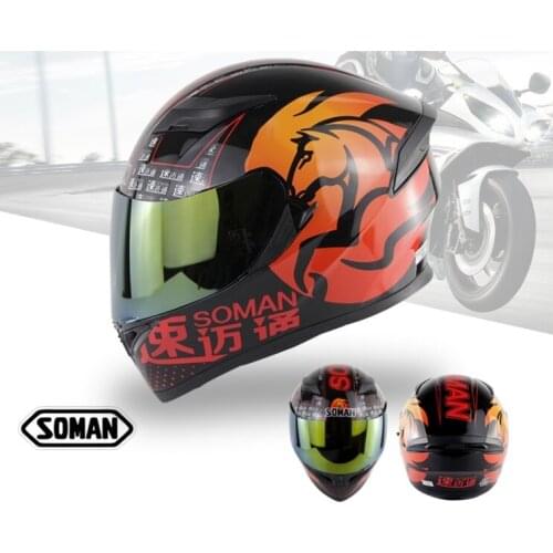 DOT ECE Motorcycle double lens full face helmet racing helmet riding off-road helmets outdoor skiing helmets sm-3