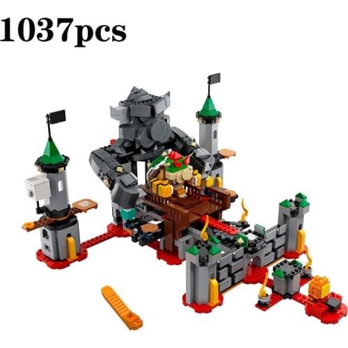 2021 New Classic Game Red Hat Plumber Model Boss Castle Set Building Blocks Assembling Toys Childrens Birthday Gifts Boys Girls