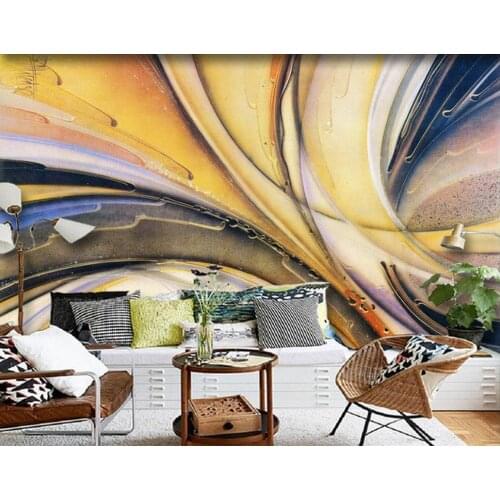 3d customized wallpaper photo 3d wallpaper Modern simple abstract oil painting background wall 3d wallpaper for room