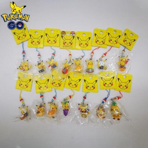 New Anime Pokemon Pikachu Japanese Series Pokemon Pendant Doll Model Action Figure DIY Keychain Kawaii Kids Christmas Gifts Toy