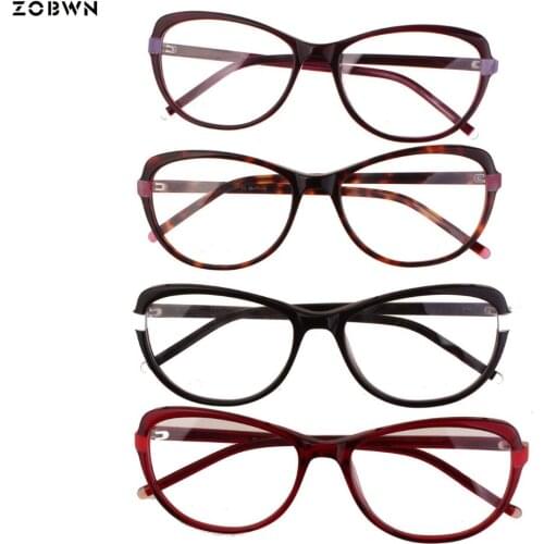 ZOBWN eyeglasses gafas wholesale Goggles can put Anti Blue anti uv400 prescription lens reading &myopia Eyeglasses Glasses Frame