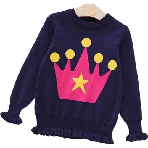 Girls Clothes 2017 new spring and autumn boys girls sweater cotton long-sleeved O-Neck t shirt kids sweater 2-8 years