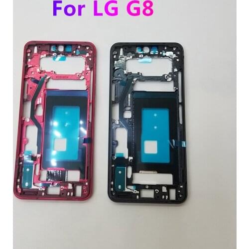 LG G8 ThinQ Original Mobile Phone Case Middle Frame Metal Chassis Red Middle Case AAA Quality For LG G8 G820QM G820V G820N