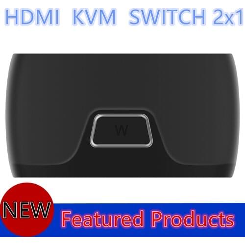 KVM Switch HDMI 4K 30Hz Ultra HD Metal Case 2 Input 1 Output Screen Switcher Shared Keyboard Mouse Printer KVM Switch HDMI
