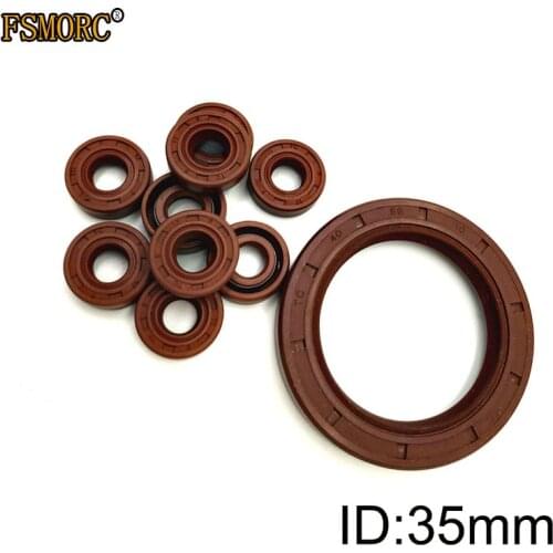 TC-35*45*46*47*48*50*52*54*55*56*58*60*62*65*68*70*72*80*4/5/6/7/8/10/12 FKM Shaft Oil Seal FPM Covered Double Lip With Garter