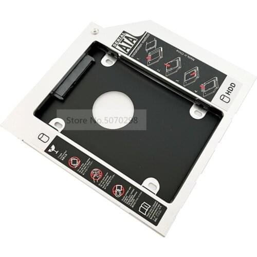 Universal Aluminum 9.5mm SATA 2nd HDD SSD Hard Drive Optical Caddy Frame Adapter for Sony Vaio VPC-SA SA Series Laptop