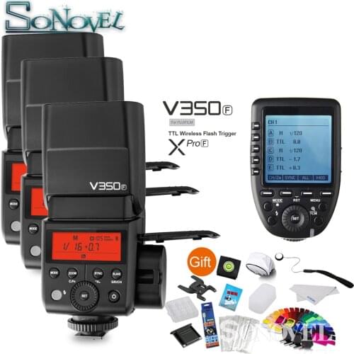 Godox V350F TTL HSS 1/8000s X System Camera Flash Speedlite With Built-in 2000mAh Li-ion Battery + Xpro-F Transmitter for Fuji