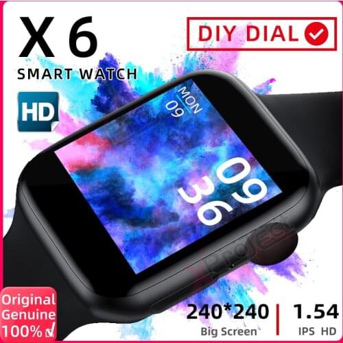 X6 Smartwatch IWO Smart Watch Men Women 1.54 inch Heart Rate Monitor Sport Activity Tracker Relogio ios pk IWO 12 X16 X7 G500 S8
