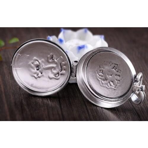 KJJEAXCMY boutique jewelry S999 sterling silver unisex Buddha heart through the black box pendant