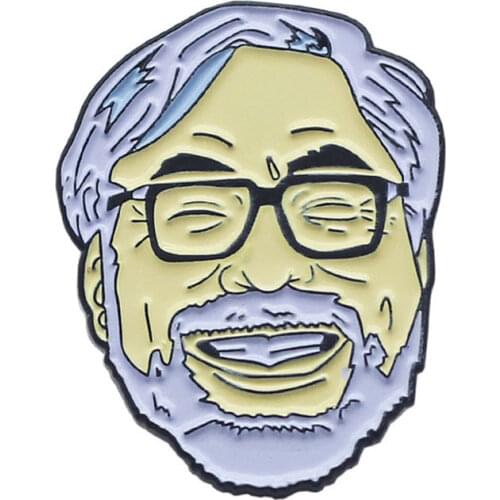 Anime Movies Director Hard Enamel Pins Collect Funny Metal Cartoon Brooch Backpack Collar Lapel Badges Fashion Jewelry Gifts