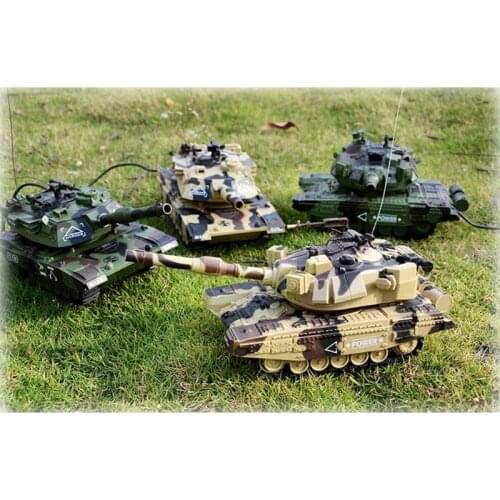 1:32 Military War RC Battle Tank Heavy Large Interactive Remote Control Toy Car with Bullets Model Electronic Boy Toys