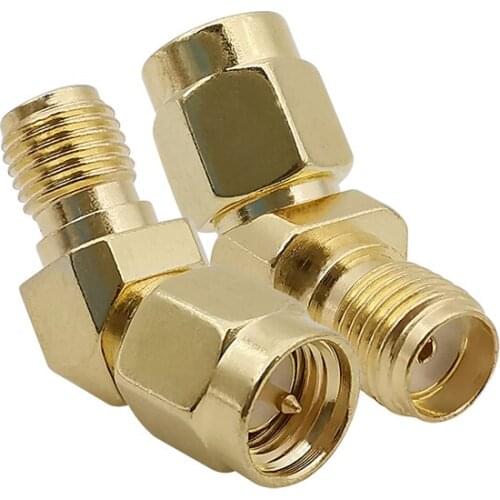 1Pcs SMA Male Plug To SMA Female Jack 45 ° Bevel 135 Degree Angle RF Adapter SMA Connector Gold Plated For FPV Goggle Antenna