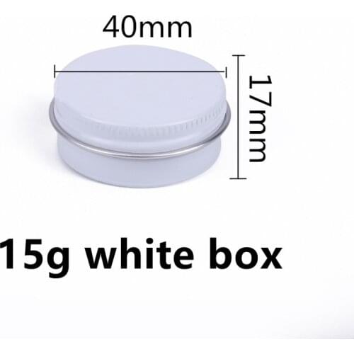 10/30/50/100pcs 15g15ML Aluminum Tins Cream Boxs Cosmetic Containers Handmade Soap Pots White Threaded Aluminum Box Makeup Tins