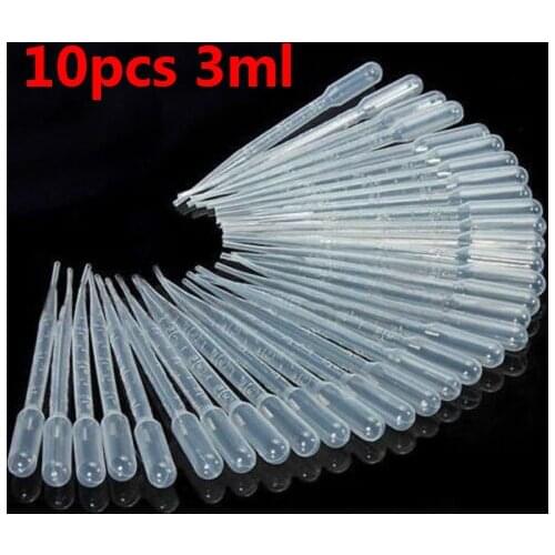 10Pcs 3ML Disposable Transfer Pipettes Clear Plastic Resin Jewelry Tools