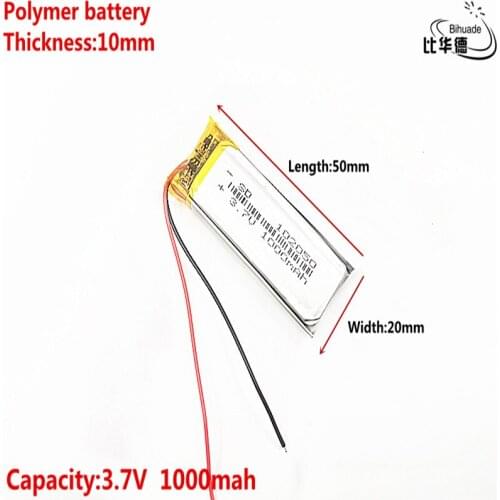 1000 mah lithium-ion polymer battery 3.7 V 102050 KTV household battery wired microphone amplifier audio computer microphone