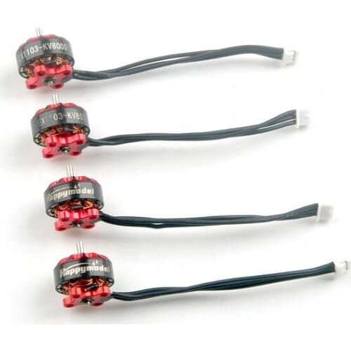 4PCS HappyModel EX1103S 6000KV 7000KV 8000KV 12000KV 2-4S Brushless Motor 1.5mm for FPV Tinywhoop Cinewhoop Toothpick Drone