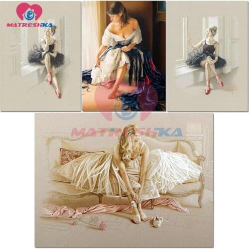 Diamond embroidery ballerina pictures of rhinestones diamond painting full square paintings from crystals hobbies and crafts