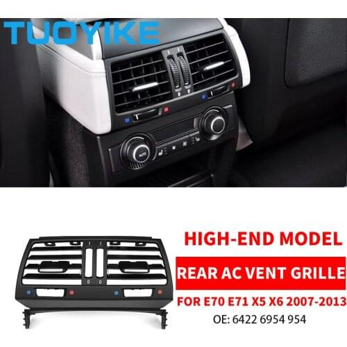 Car AC Rear Air Conditioner Vent Grille Panel Cover Low Middle High-end Model Replacement Trim For BMW E70 E71 X5 X6 2007-2013