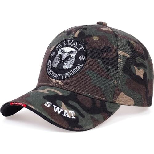 New highquality eagle embroidery baseball cap cotton outdoor shade hat hip-hop casual snapback hats wild tactical military caps