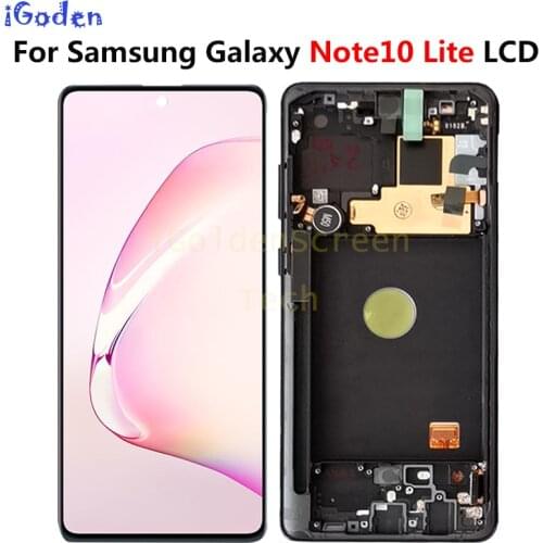 For Samsung Galaxy Note 10 lite Lcd N770F/DS N770F/DSM with Frame Display Touch Screen Digitizer For Samsung note10 lite Display