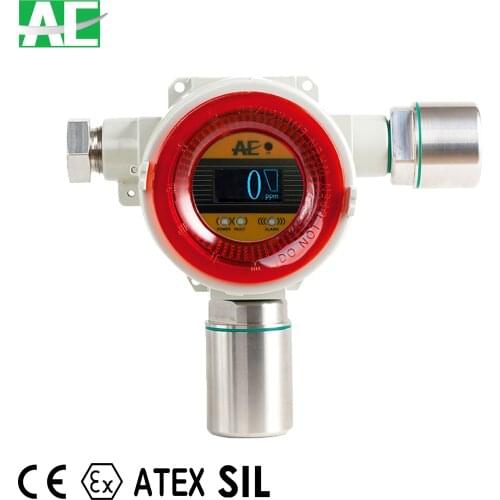 Fixed O2 gas detector with OLED display and sound light