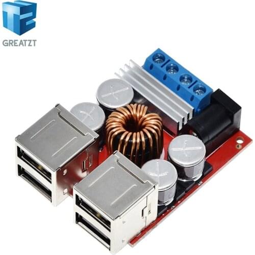 GREATZT DC-DC vehicle charging module 8V-35V 5V 8A power supply depressurization module 4 port USB output mobile charger