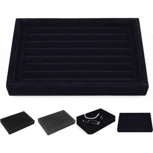 70% Hot Sell New Velvet Bracelet Necklace Ring Earring Jewelry Storage Display Box Tray Case