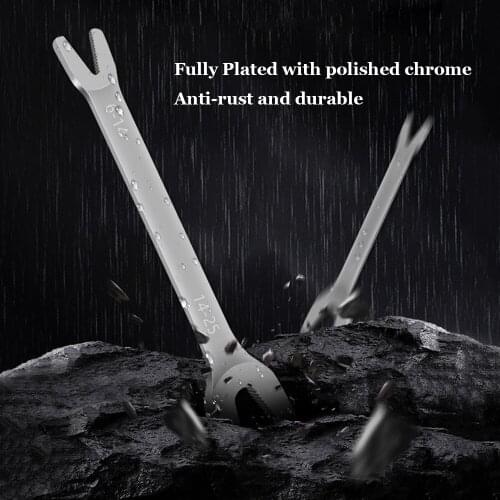 Multifunctional Double-Ended Wrench Open-End Wrench Spanner Open Jaw Wrench Serrated Wrench 7/32-1 Jagged Opening 6-25mm Size