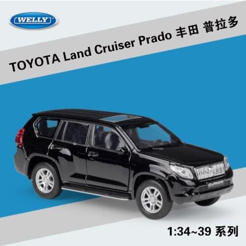 Welly 1:36 TOYOTA Prado alloy car model pull-back vehicle Collect gifts Non-remote control type transport toy