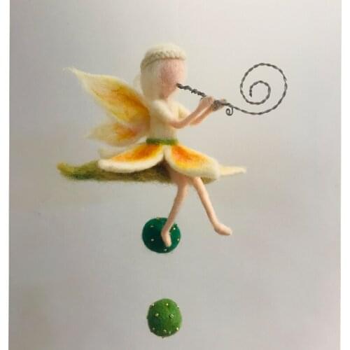 Fairy Needle Felting Kit for Beginners 15cm Height Elf Felting Starter Kit Wool Felt Kit Doll Kit Felting Gift Video Instruction