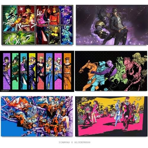 JoJos Bizarre Adventure Poster Wall Art Decoration prints Canvas for Dorm living room Home kids bedroom decor Painting