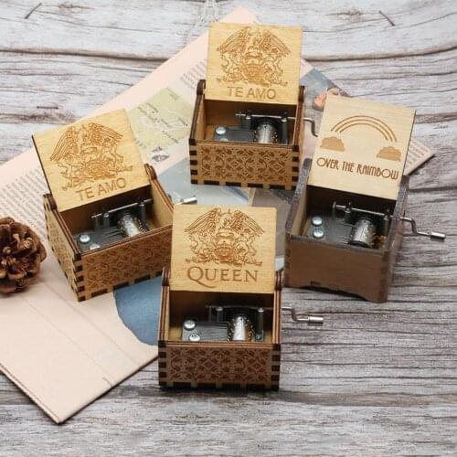 New hand-cranked music box I love you my Queen Bohemian Rhapsody theme song birthday gift Valentines Day gift