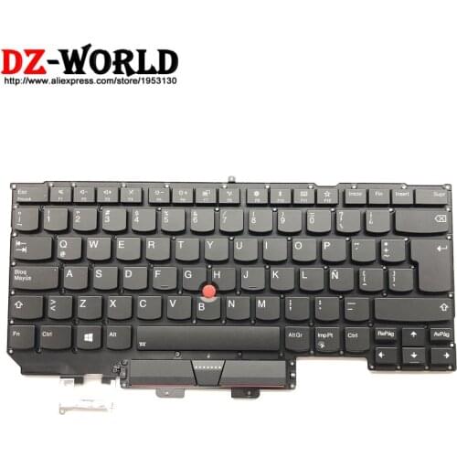 ES LA New Original for Thinkpad X1 Carbon 5th Gen 5 Spanish Backlit Keyboard Latin American Backlight Teclado 01ER667 SN20M08075