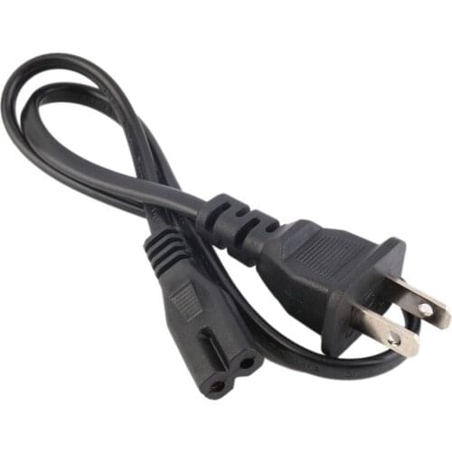 Power Cords New AC Power Supply Adapter Cord Cable Connectors 2 pin 2-prong 50cm US Plug dropshipping