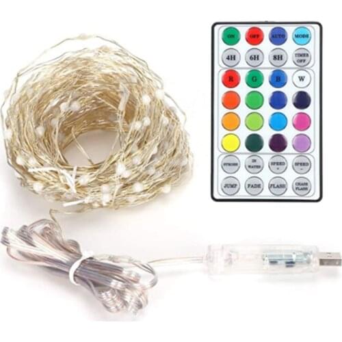 Alternating Light Chains 200 LEDs Copper Wire RGB Decorative Lamp Remote Control Timing Waterproof Flashing Lights 20 M
