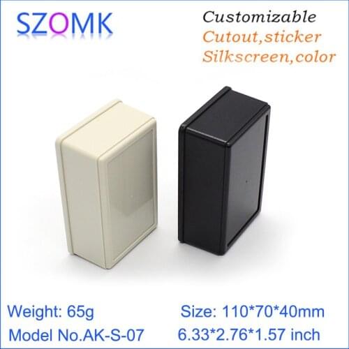 1 piece, 110*70*40mm free shipping szomk plastic case electronic box enclosure diy junction box abs small instrument control box