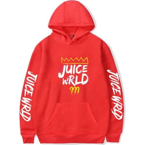Popular Juice WRLD Hoodies Men Women Sweatshirts Autumn Hooded Hip Hop Fashion Casual Hoodie Juice WRLD boys girls red pullovers