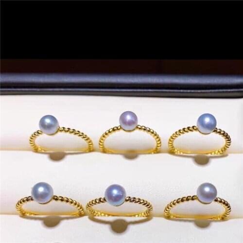 Gold Plated Ring Base Mountings Findings Settings Adjustable Ring Jewelry Parts Fittings Accessories for Pearl Beads Stones