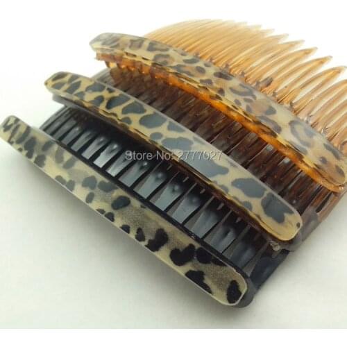 Hair comb with leopard comb for womens korean fashion hair accessories size 7*4.5cm have 16 teeth(NO:SC01)