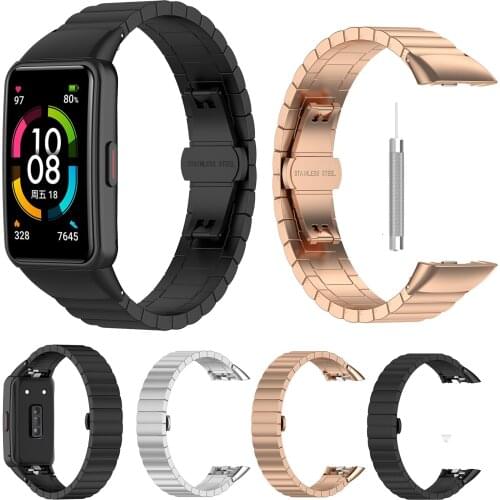 Stainless Steel Wrist Strap For Huawei Honor Band 6 Bracelet Wristband Replacement Watchband For Huawei Band 6